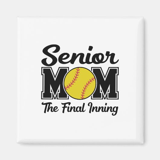 Senior-Mutter Das letzte Inning Softll-Mutter-Absc Magnet (Vorne)