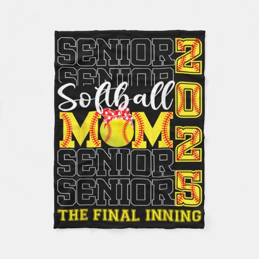 Senior-Mutter Die letzte Inning Softll Mom Cl von Fleecedecke (Vorderseite)