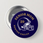 Senior-Mutter Vintage-Fußballhelm individuell gest Button (Vorne & Hinten)