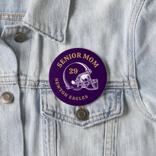 Senior-Mutter Vintage-Fußballhelm individuell gest Button (Beispiel)