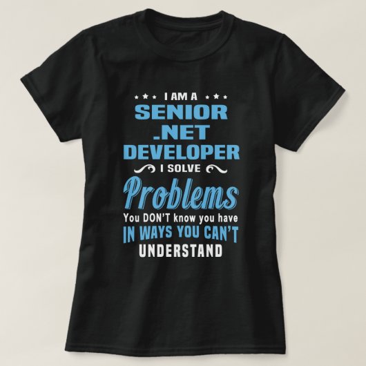Senior .NET Developer T-Shirt (Design vorne)