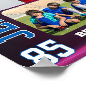 Senior Night Basketball Player Picture Collage Poster (Ecke)