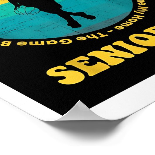 Senior Night Basketball Senior Poster (Ecke)