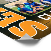 Senior Night Basketball Team Player Photo Collage Poster (Ecke)