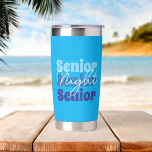 Senior Night Benutzerdefinierter Retro-Text-Tumble Thermobecher