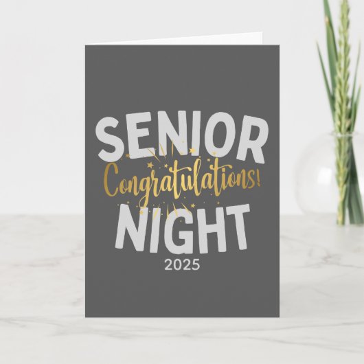Senior Night Congratulations Custom Year Karte (Vorderseite)