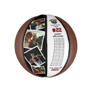 Senior Night Custom Senior Player Fotos & Names Mini Basketball