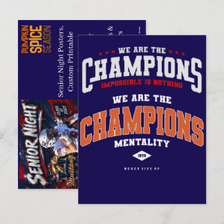 Senior Night Plakate – Benutzerdefinierte Druckbar Feiertagspostkarte