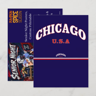 Senior Night Plakate – Benutzerdefinierte Druckbar Feiertagspostkarte