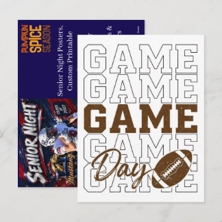 Senior Night Plakate – Benutzerdefinierte druckbar Feiertagspostkarte