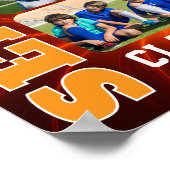 Senior Night Sports Team Custom Photo Collage Poster (Ecke)