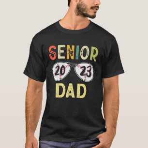 Senior Papa 2023 Cool Stolzer Papa Baseball Senior T-Shirt