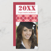 Senior Pictures Abschluss Foto Card Ankündigung (Vorne/Hinten)