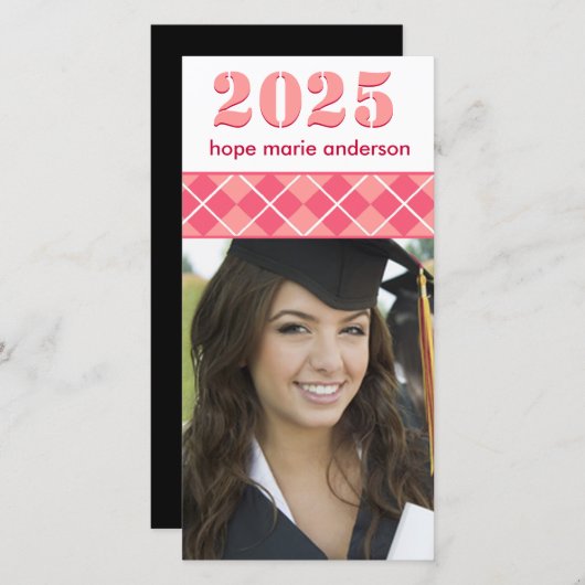 Senior Pictures - Abschluss-Fotokarte 2010 Ankündigung (Vorne/Hinten)