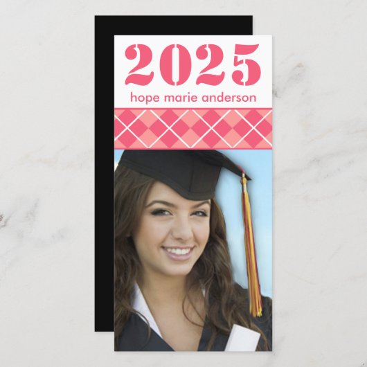 Senior Pictures - Abschluss-Fotokarte 2010 Ankündigung (Vorne/Hinten)