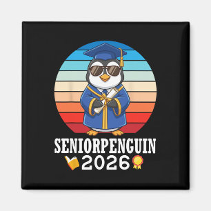 Senior Pinguin 2026 Abiturient am Tag der Abschlus Magnet