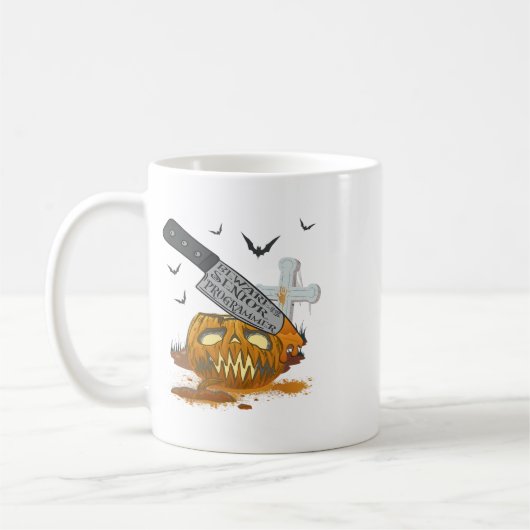 Senior Programmer Funny Halloween Party Kaffeetasse (Links)
