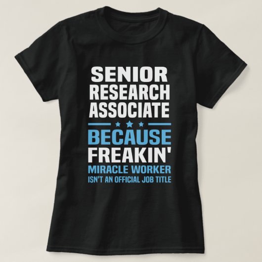 Senior Research Associates T-Shirt (Design vorne)