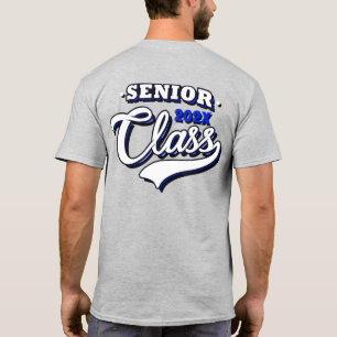 Senior Schließ class of, blue T - Shirt
