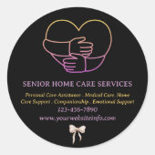 Senior Senior oder Zuhause Care Giver Runder Aufkleber (Vorderseite)