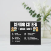 Senior Sims Code Card Postkarte (Stehend Vorderseite)