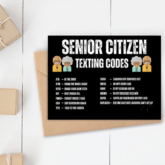 Senior Sims Code Card Postkarte