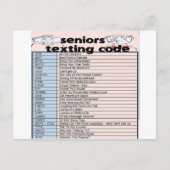 Senior-Sims-Code Postkarte (Vorderseite)