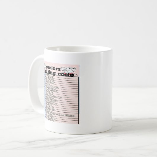 Senior simsen Code Kaffeetasse (Vorderseite Links)