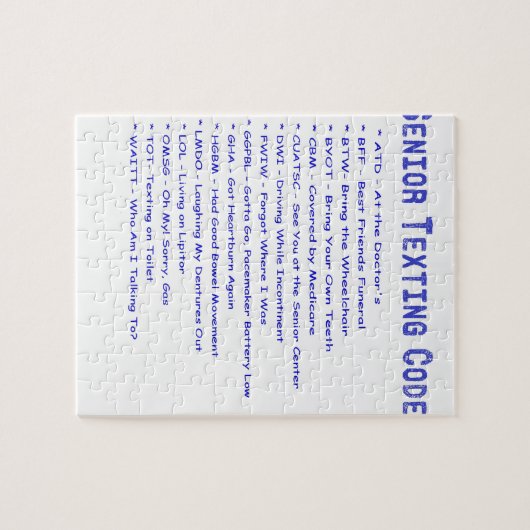 Senior simsen Code Puzzle (Horizontal)