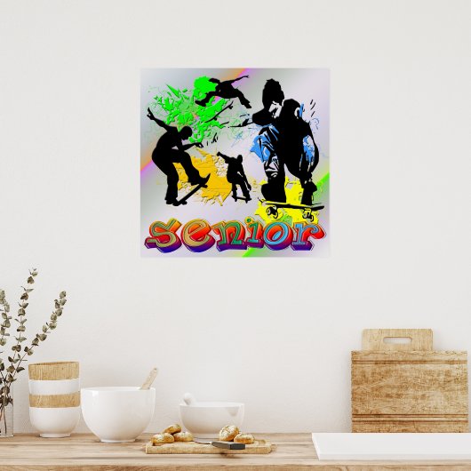 Senior - Skateboarding Poster (Küche)