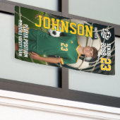 Senior Soccer Player Customized Sports Photo Banner (Äußeres Gebäude)