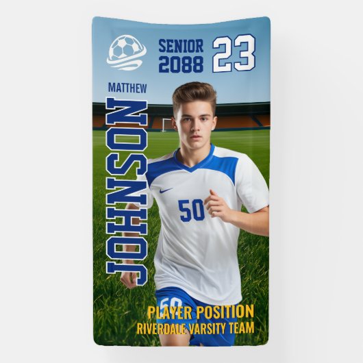 Senior Soccer Player Football Sports Photo Banner (Vertikal)
