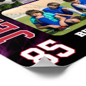 Senior Soccer Team Sports Player Photo Collage Poster (Ecke)