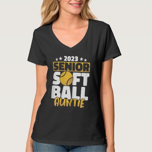 Senior Softball Auntie Softball Players Sof T-Shirt (Vorderseite)