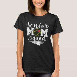 Senior Softball Mama Squad Game Day Vibes Mother T-Shirt