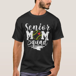 Senior Softball Mama Squad Game Day Vibes Mother T-Shirt