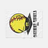 Senior Softll 2025 Das letzte Inning Distressed Gr Fleecedecke (Vorderseite (Horizontal))