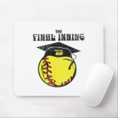 Senior Softll 2025 The Final Inning Distressed Gra Mousepad (Mit Mouse)