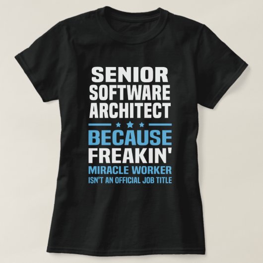 Senior Software Architect T-Shirt (Design vorne)