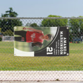 Senior Sport Black and White Outdoor Banner (Insitu)