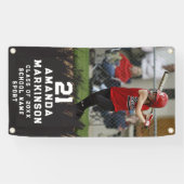 Senior Sport Black Torn Outdoor Banner (Horizontal)
