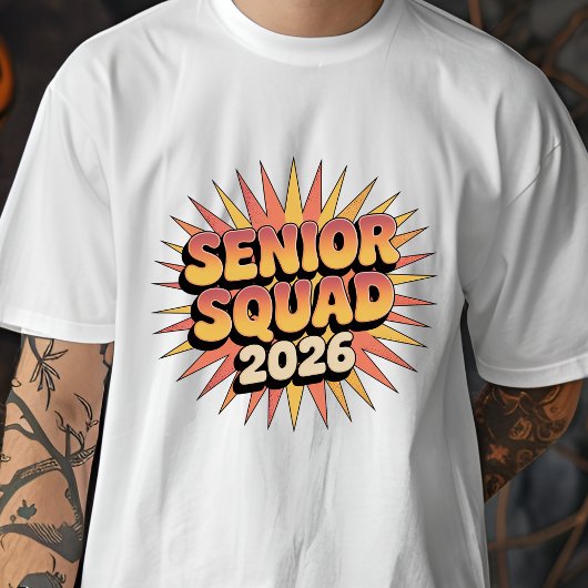 Senior Squad 2026 Retro Graduation Class of 2026 T-Shirt