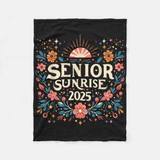 Senior Sunrise 2025 High School Vintage Wilde Blum Fleecedecke