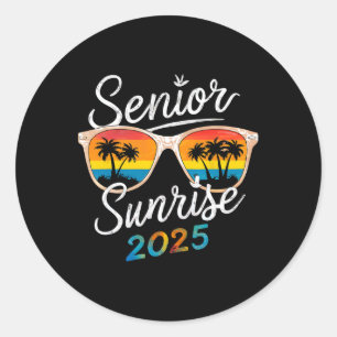 Senior Sunrise 2025 Zurück zur Schule Erster Schul Runder Aufkleber