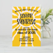 Senior Sunrise High School Senior Week Einladung (Stehend Vorderseite)