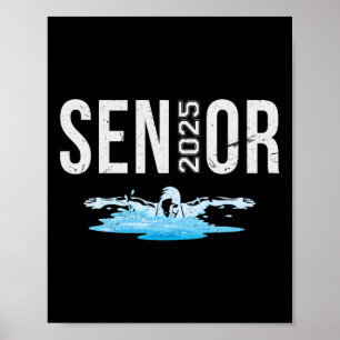 Senior Swim Team Member Cl of 2025 Schwimmer Vinta Poster