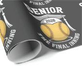 Senior the Final Inning 2026 Softball Abschluss Geschenkpapier (Rolleneckpunkt)