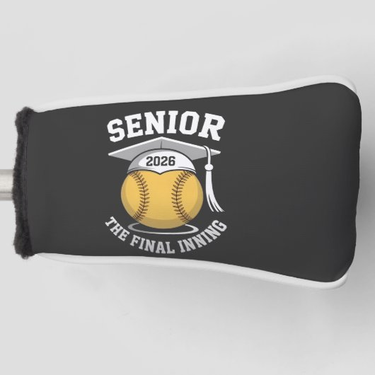 Senior the Final Inning 2026 Softball Abschluss Golf Headcover (Vorderseite)