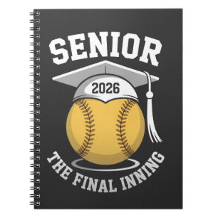 Senior the Final Inning 2026 Softball Abschluss Notizblock