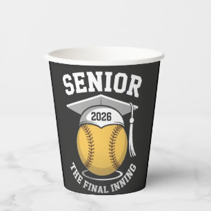 Senior the Final Inning 2026 Softball Abschluss Pappbecher